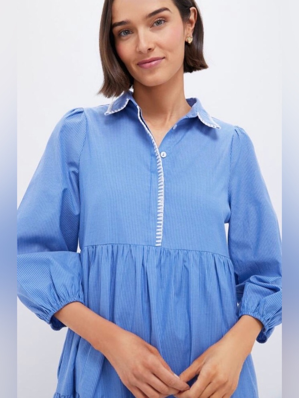 POMANDER PLACE Whipstitch Blue Stripe Mabel Maxi Dress Size XXXL - Picture 2 of 9